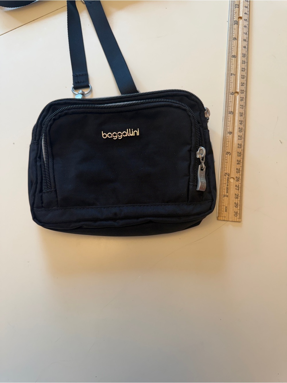 Baggallini Black Compact Crossbody Belt Bag
